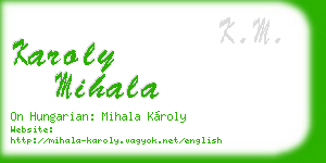 karoly mihala business card